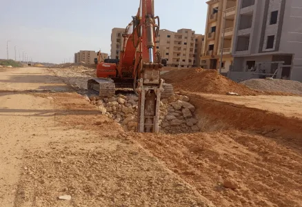 Sanitary sewage lifting station project number 2, Northern Expansions, 6th of October, and Discharge Line 1400 mm.