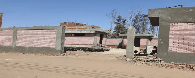 محطة صرف صحي قرية منيل دويب أثناء التنفيذ